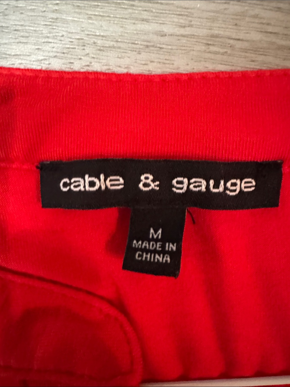 Cable & Gauge Red Sleeveless Embroidered V-Neck Tank - Picture 3 of 8